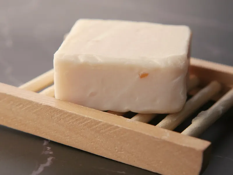 soap on a wooden dish