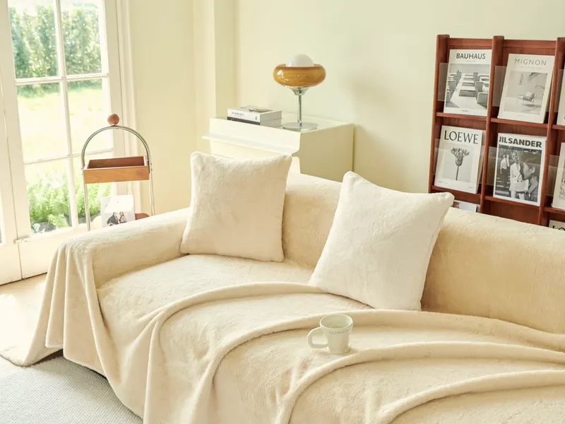 two cushions together on a sofa
